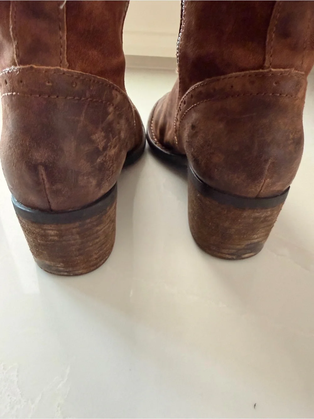 Born Cognac Brown Suede Over-the-Knee Zip Boots